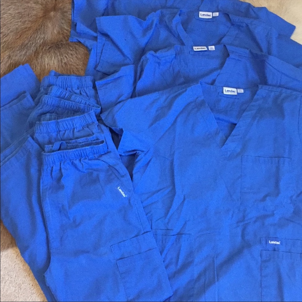 Landau Royal Blue Scrubs (4 pairs)